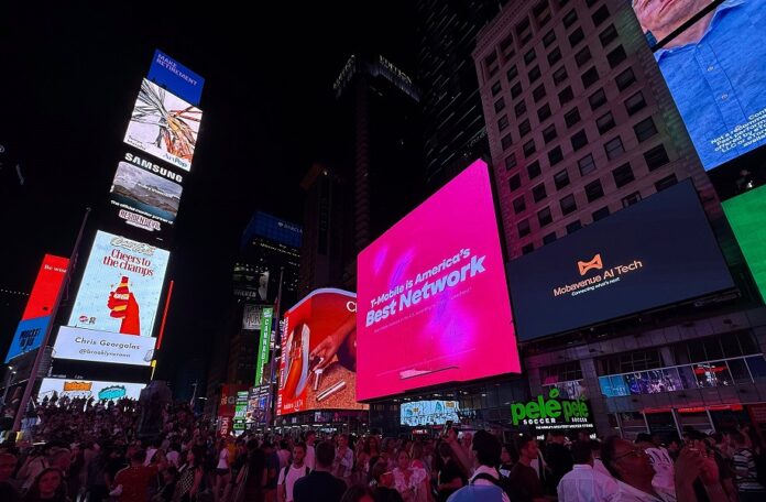 Mobavenue AI Brand Identity at Times Square, New York